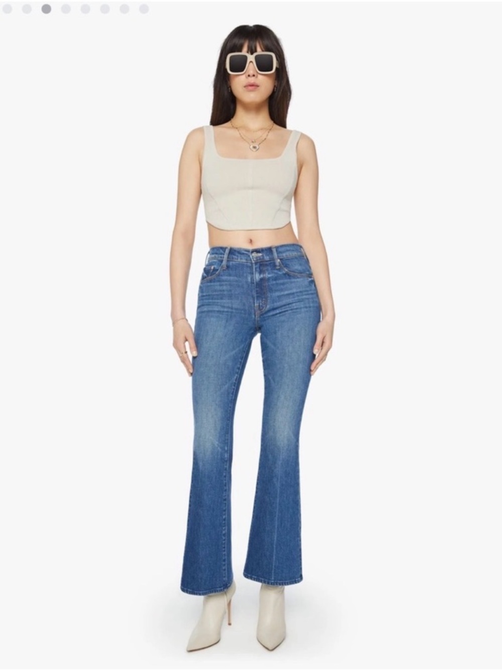 MOTHER Superior The Weekender Flare Jeans in It’s a Small World Size 26 NWOT